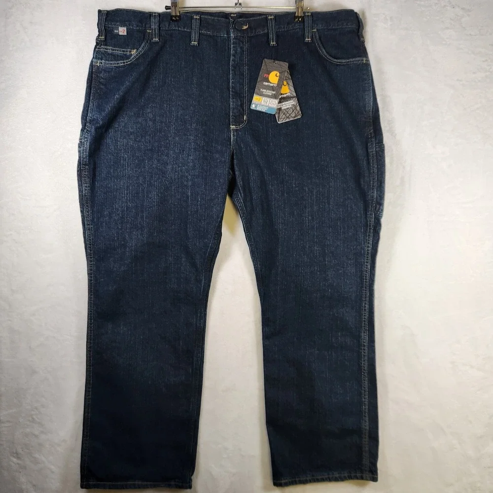 Carhartt FR Relaxed Fit Denim Jeans 48x30 Flame Resistant Workwear NWT